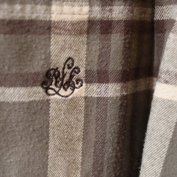 Lauren Ralph Lauren Green & Tan Plaid Shacket Full Zip Shirt Jacket LG - Picture 7 of 11